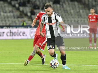 Dan Nistor plays during Universitatea Cluj versus Otelul Galati at Cluj Arena in Cluj, Romania, on October 18, 2024. (