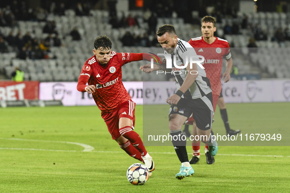 Dan Nistor plays during Universitatea Cluj versus Otelul Galati at Cluj Arena in Cluj, Romania, on October 18, 2024. 