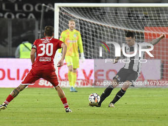 Ovidiu Bic plays during the Universitatea Cluj vs. Otelul Galati match at Cluj Arena in Cluj, Romania, on October 18, 2024. (