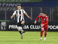 Daniel Lasure plays during Universitatea Cluj versus Otelul Galati at Cluj Arena in Cluj, Romania, on October 18, 2024. (