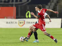 Dan Nistor plays during Universitatea Cluj versus Otelul Galati at Cluj Arena in Cluj, Romania, on October 18, 2024. (