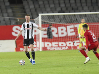 Jasper van der Werff plays during Universitatea Cluj v Otelul Galati at Cluj Arena in Cluj, Romania, on October 18, 2024 (