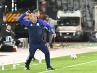 Dorinel Munteanu participates in the Universitatea Cluj vs. Otelul Galati match at Cluj Arena in Cluj, Romania, on October 18, 2024. (