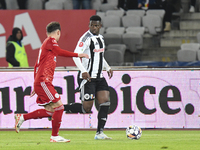 Mamadou Thiam plays during the match between Universitatea Cluj and Otelul Galati at Cluj Arena in Cluj, Romania, on October 18, 2024. (