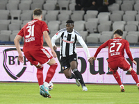 Mamadou Thiam plays during the match between Universitatea Cluj and Otelul Galati at Cluj Arena in Cluj, Romania, on October 18, 2024. (