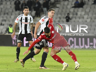 Alexandru Chipciu is in action during Universitatea Cluj versus Otelul Galati at Cluj Arena in Cluj, Romania, on October 18, 2024. (