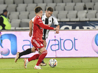 Alexandru Chipciu is in action during Universitatea Cluj versus Otelul Galati at Cluj Arena in Cluj, Romania, on October 18, 2024. (