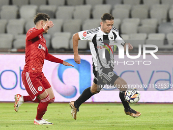 Alexandru Chipciu is in action during Universitatea Cluj versus Otelul Galati at Cluj Arena in Cluj, Romania, on October 18, 2024. (