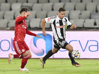 Alexandru Chipciu is in action during Universitatea Cluj versus Otelul Galati at Cluj Arena in Cluj, Romania, on October 18, 2024. (