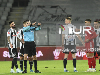 Andrei Chivulete participates in the Universitatea Cluj vs. Otelul Galati match at Cluj Arena in Cluj, Romania, on October 18, 2024. (