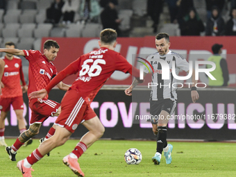 Dan Nistor plays during Universitatea Cluj versus Otelul Galati at Cluj Arena in Cluj, Romania, on October 18, 2024. (