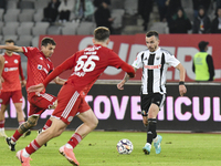 Dan Nistor plays during Universitatea Cluj versus Otelul Galati at Cluj Arena in Cluj, Romania, on October 18, 2024. (