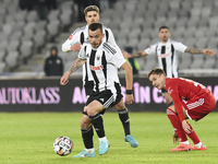 Dan Nistor plays during Universitatea Cluj versus Otelul Galati at Cluj Arena in Cluj, Romania, on October 18, 2024. (