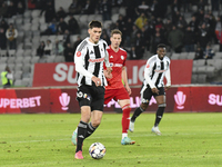 Vladislav Blanuta plays during the Universitatea Cluj vs. Otelul Galati match at Cluj Arena in Cluj, Romania, on October 18, 2024. (