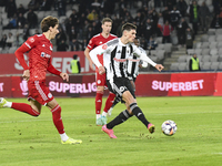 Vladislav Blanuta plays during the Universitatea Cluj vs. Otelul Galati match at Cluj Arena in Cluj, Romania, on October 18, 2024. (