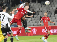 Mamadou Thiam plays during the match between Universitatea Cluj and Otelul Galati at Cluj Arena in Cluj, Romania, on October 18, 2024. (