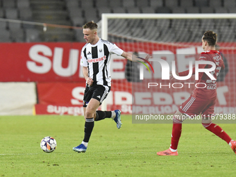 Jasper van der Werff plays during Universitatea Cluj v Otelul Galati at Cluj Arena in Cluj, Romania, on October 18, 2024 (