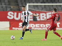 Jasper van der Werff plays during Universitatea Cluj v Otelul Galati at Cluj Arena in Cluj, Romania, on October 18, 2024 (