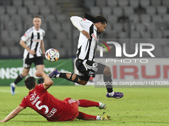 Berto plays during the Universitatea Cluj vs. Otelul Galati match at Cluj Arena in Cluj, Romania, on October 18, 2024. (