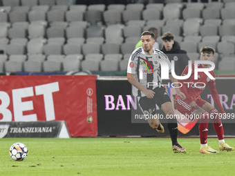 Alexandru Chipciu is in action during Universitatea Cluj versus Otelul Galati at Cluj Arena in Cluj, Romania, on October 18, 2024. (