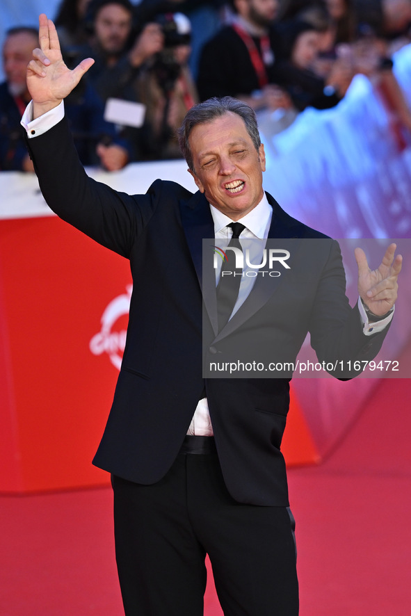 Gabriele Muccino attends the ''FINO ALLA FINE'' red carpet during the 19th Rome Film Festival at Auditorium Parco Della Musica in Rome, Ital...