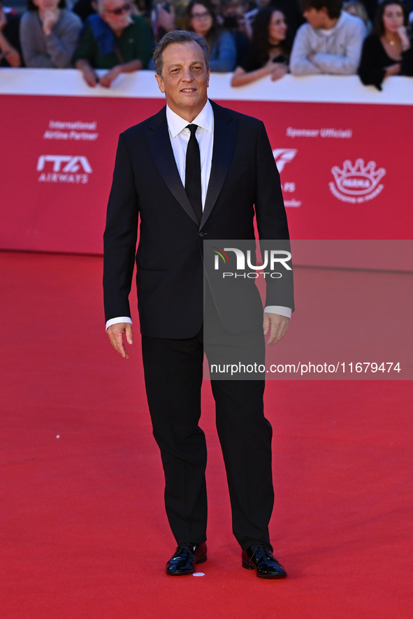 Gabriele Muccino attends the ''FINO ALLA FINE'' red carpet during the 19th Rome Film Festival at Auditorium Parco Della Musica in Rome, Ital...