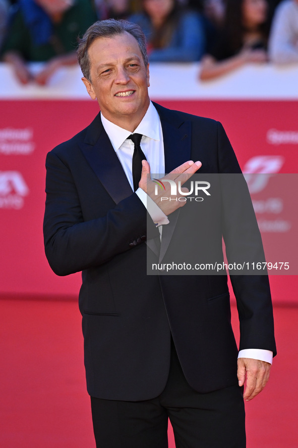 Gabriele Muccino attends the ''FINO ALLA FINE'' red carpet during the 19th Rome Film Festival at Auditorium Parco Della Musica in Rome, Ital...