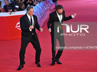 Gabriele Muccino and Jovanotti attend the ''FINO ALLA FINE'' red carpet during the 19th Rome Film Festival at Auditorium Parco Della Musica...