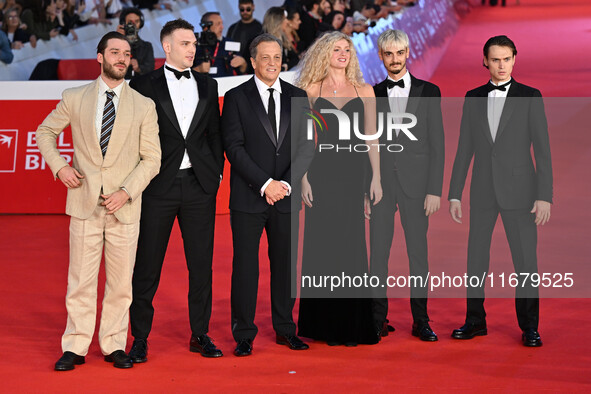 (L - R) Lorenzo Richelmy, Enrico Inserra, Gabriele Muccino, Elena Kampouris, Francesco Garilli, and Saul Nanni attend the ''FINO ALLA FINE''...