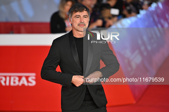 Beppe Convertini attends the ''FINO ALLA FINE'' red carpet during the 19th Rome Film Festival at Auditorium Parco Della Musica in Rome, Ital...