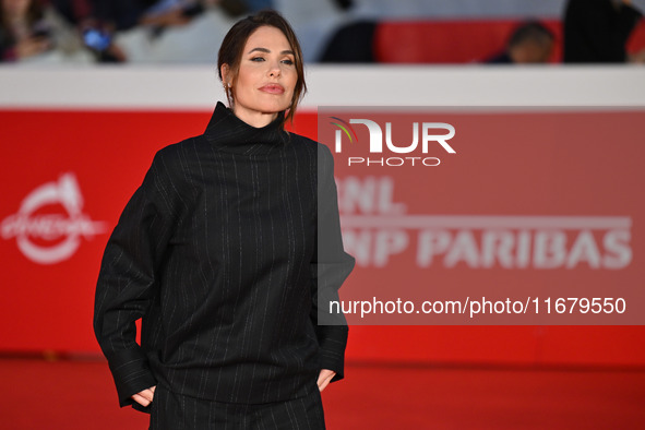 Ilary Blasi attends the ''FINO ALLA FINE'' red carpet during the 19th Rome Film Festival at Auditorium Parco Della Musica in Rome, Italy, on...