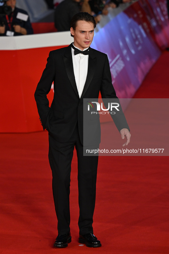 Saul Nanni attends the ''FINO ALLA FINE'' red carpet during the 19th Rome Film Festival at Auditorium Parco Della Musica in Rome, Italy, on...