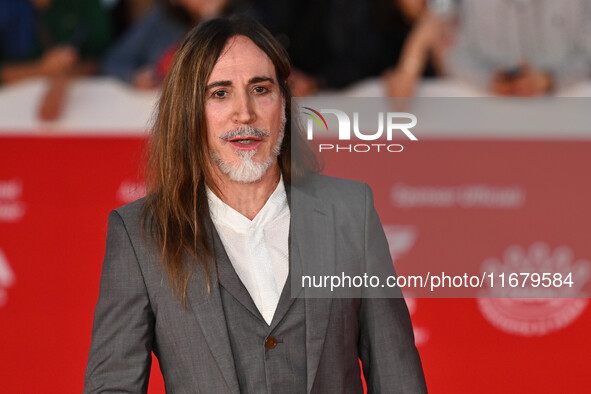 Manuel Agnelli attends the ''FINO ALLA FINE'' red carpet during the 19th Rome Film Festival at Auditorium Parco Della Musica in Rome, Italy,...