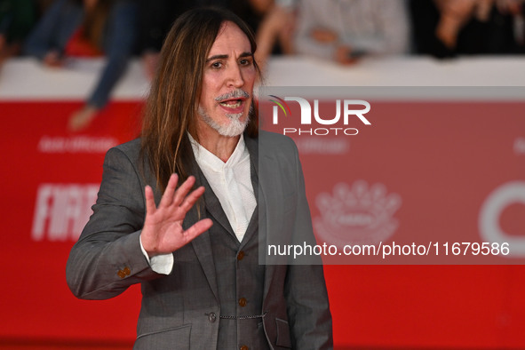 Manuel Agnelli attends the ''FINO ALLA FINE'' red carpet during the 19th Rome Film Festival at Auditorium Parco Della Musica in Rome, Italy,...