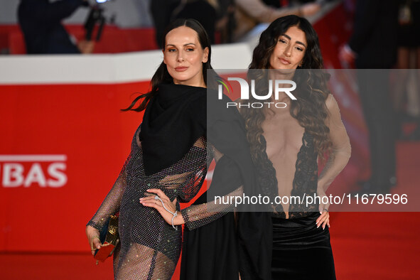 A guest attends the ''FINO ALLA FINE'' red carpet during the 19th Rome Film Festival at Auditorium Parco Della Musica in Rome, Italy, on Oct...