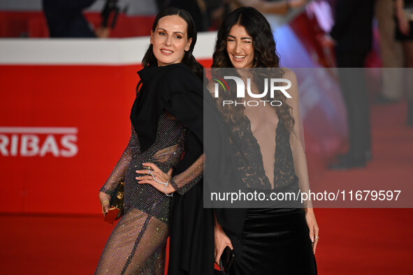 A guest attends the ''FINO ALLA FINE'' red carpet during the 19th Rome Film Festival at Auditorium Parco Della Musica in Rome, Italy, on Oct...