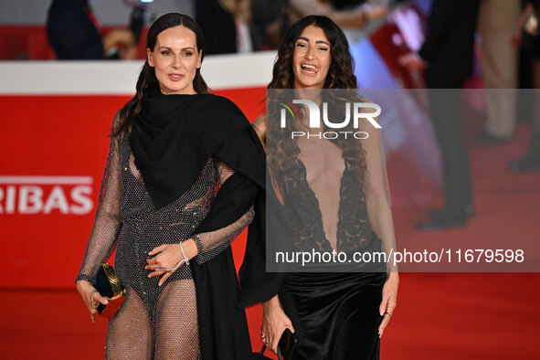 A guest attends the ''FINO ALLA FINE'' red carpet during the 19th Rome Film Festival at Auditorium Parco Della Musica in Rome, Italy, on Oct...