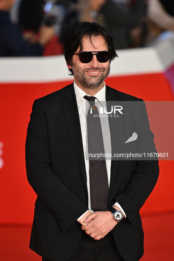 Edoardo Francia attends the ''FINO ALLA FINE'' red carpet during the 19th Rome Film Festival at Auditorium Parco Della Musica in Rome, Italy...