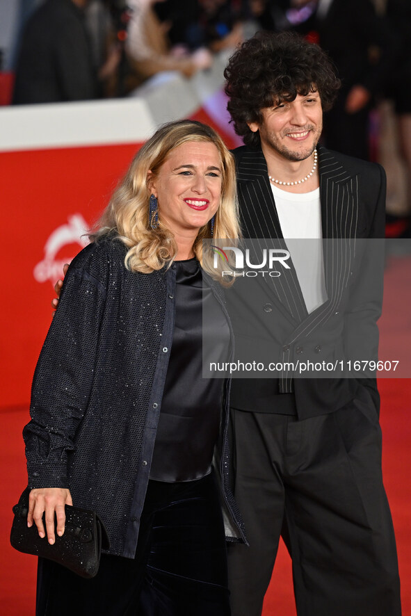 Ermal Meta attends the ''FINO ALLA FINE'' red carpet during the 19th Rome Film Festival at Auditorium Parco Della Musica in Rome, Italy, on...