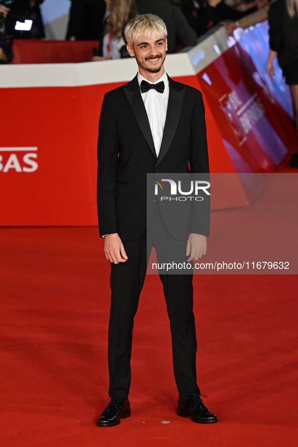 Francesco Garilli attends the ''FINO ALLA FINE'' red carpet during the 19th Rome Film Festival at Auditorium Parco Della Musica in Rome, Ita...