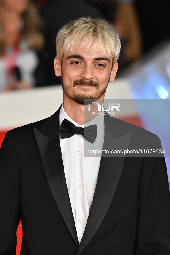 Francesco Garilli attends the ''FINO ALLA FINE'' red carpet during the 19th Rome Film Festival at Auditorium Parco Della Musica in Rome, Ita...