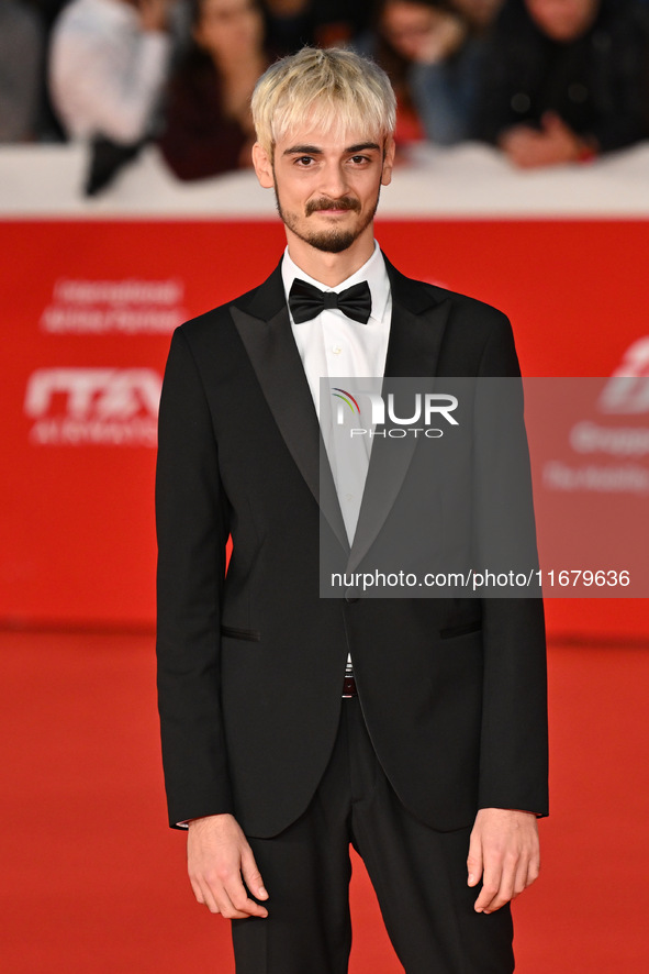 Francesco Garilli attends the ''FINO ALLA FINE'' red carpet during the 19th Rome Film Festival at Auditorium Parco Della Musica in Rome, Ita...