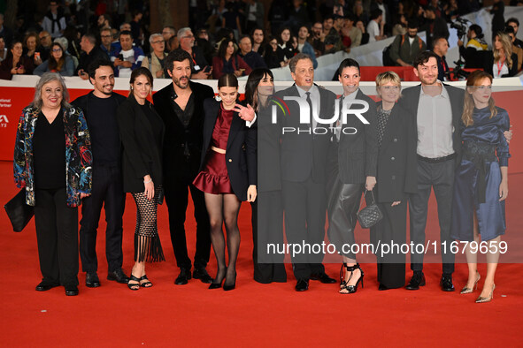 Francesco Scianna, Sveva Mariani, Gabriele Muccino, and guests attend the ''FINO ALLA FINE'' red carpet during the 19th Rome Film Festival a...