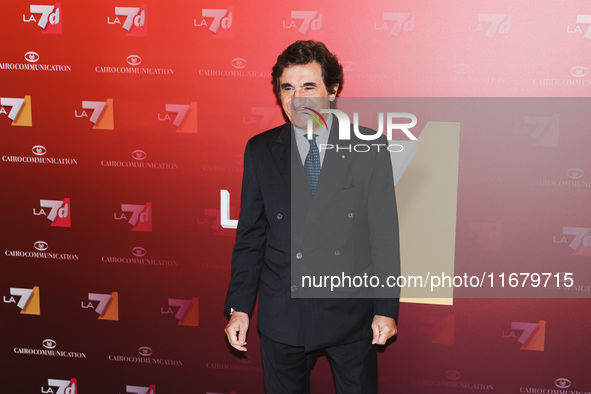 Urbano Cairo attends the press conference for the presentation of the LA7 2024/2025 schedules at Hotel Principe di Savoia in Milan, Italy, o...