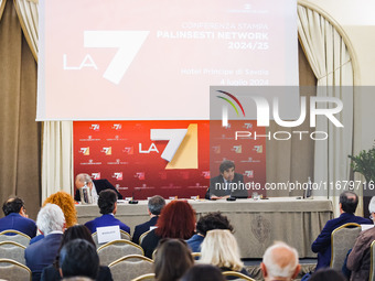 Urbano Cairo attends the press conference for the presentation of the LA7 2024/2025 schedules at Hotel Principe di Savoia in Milan, Italy, o...