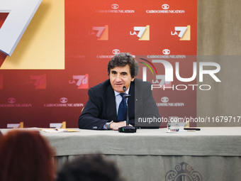 Urbano Cairo attends the press conference for the presentation of the LA7 2024/2025 schedules at Hotel Principe di Savoia in Milan, Italy, o...