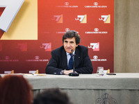 Urbano Cairo attends the press conference for the presentation of the LA7 2024/2025 schedules at Hotel Principe di Savoia in Milan, Italy, o...