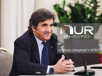 Urbano Cairo attends the press conference for the presentation of the LA7 2024/2025 schedules at Hotel Principe di Savoia in Milan, Italy, o...