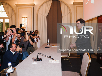 Urbano Cairo attends the press conference for the presentation of the LA7 2024/2025 schedules at Hotel Principe di Savoia in Milan, Italy, o...