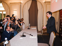 Urbano Cairo attends the press conference for the presentation of the LA7 2024/2025 schedules at Hotel Principe di Savoia in Milan, Italy, o...